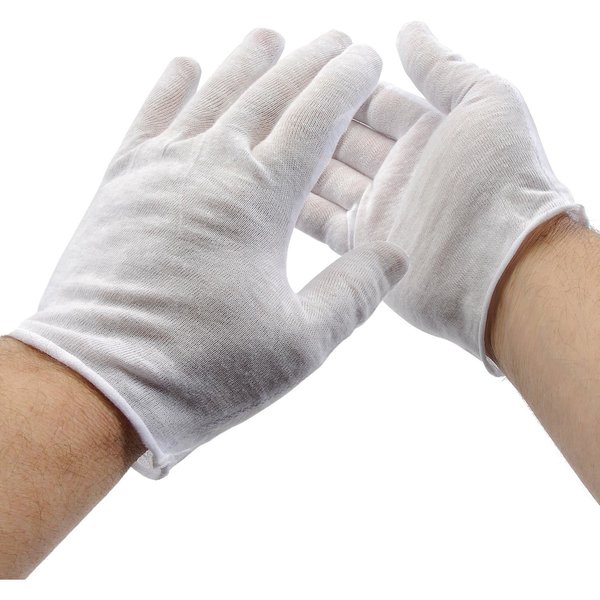 Pip Inspection Gloves, Womens Unhemmed, White, 1 Dozen 97-501